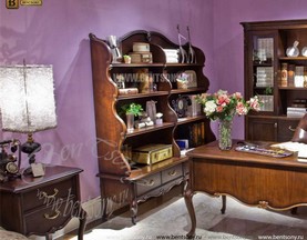 Книжный шкаф-этажерка Крофорд (Классика, массив дерева) интернет магазин